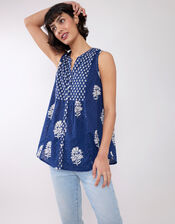 East Clover Top, Blue (NAVY), large