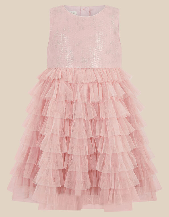 Baby Sofia Sequin Ruffle Party Dress, Pink (PINK), large