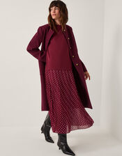 Senya Polka Dot Midi T-Shirt Dress, Red (BERRY), large