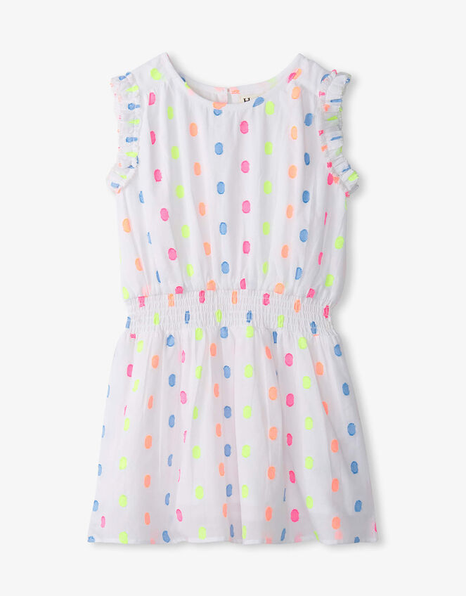 Hatley Spot Dress, White (WHITE), large