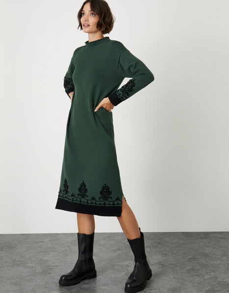 Lena Cornelli High Neck Dress Green, Green (GREEN), large