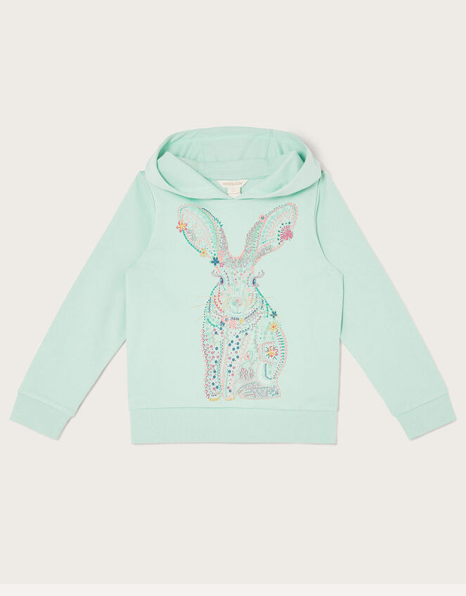 Rabbit Hoody WWF-UK Collaboration, Blue (AQUA), large