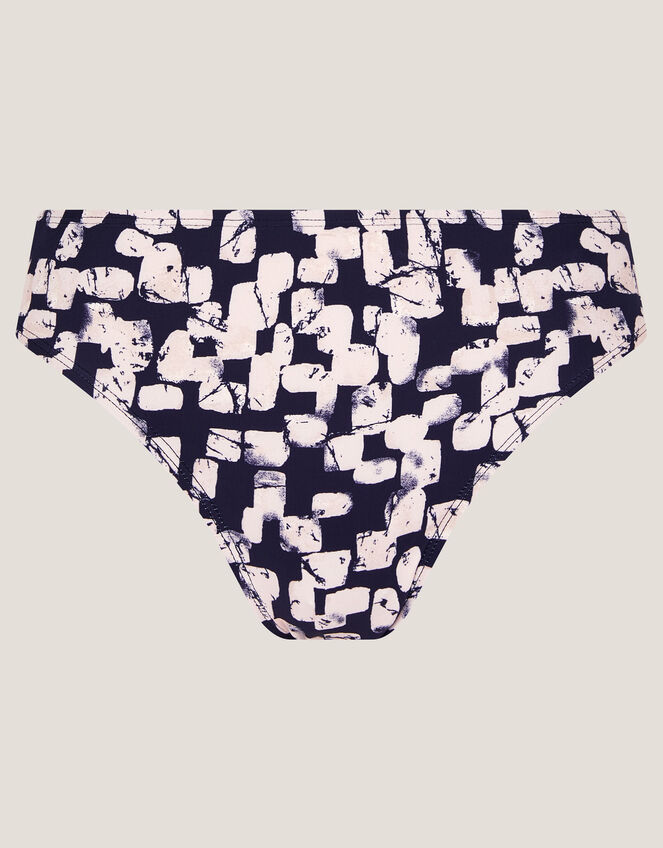 Ania Abstract Print Bikini Bottom Black