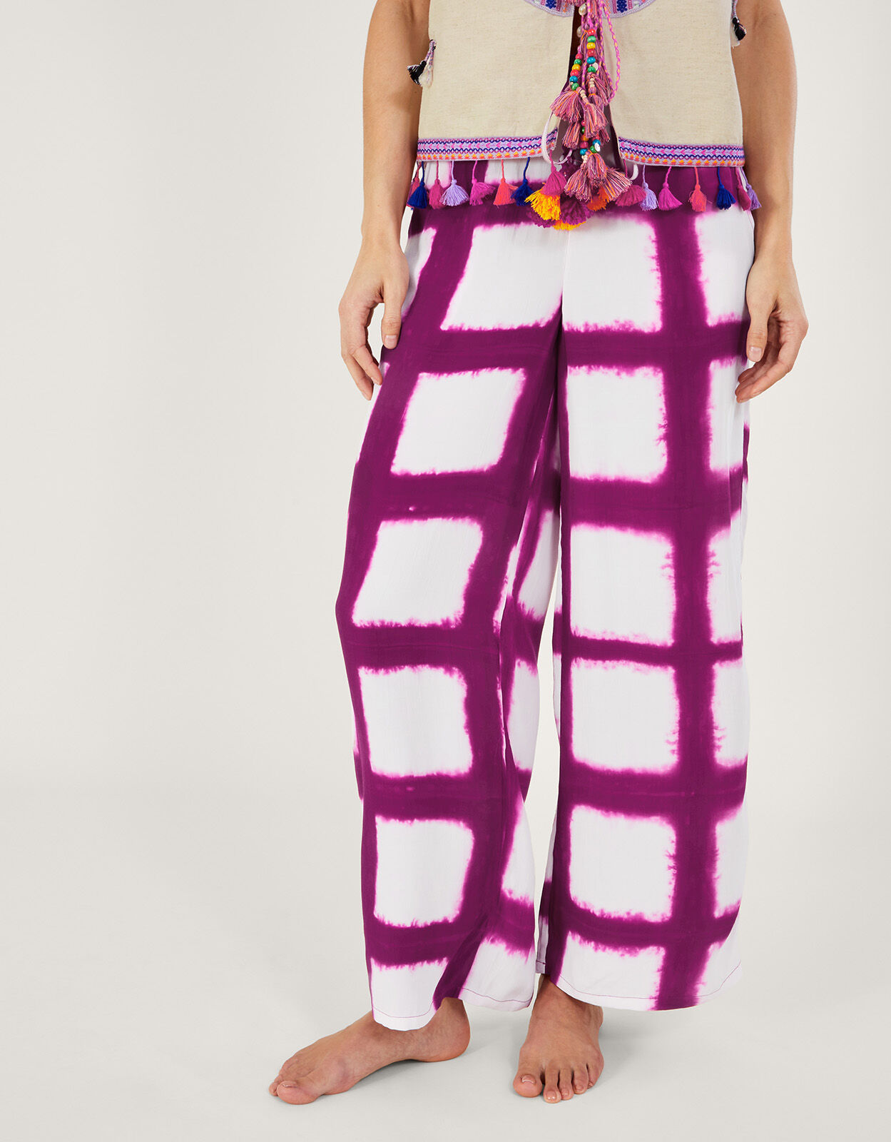 The Ragged Priest trousers with exposed seams in tie dye | ASOS