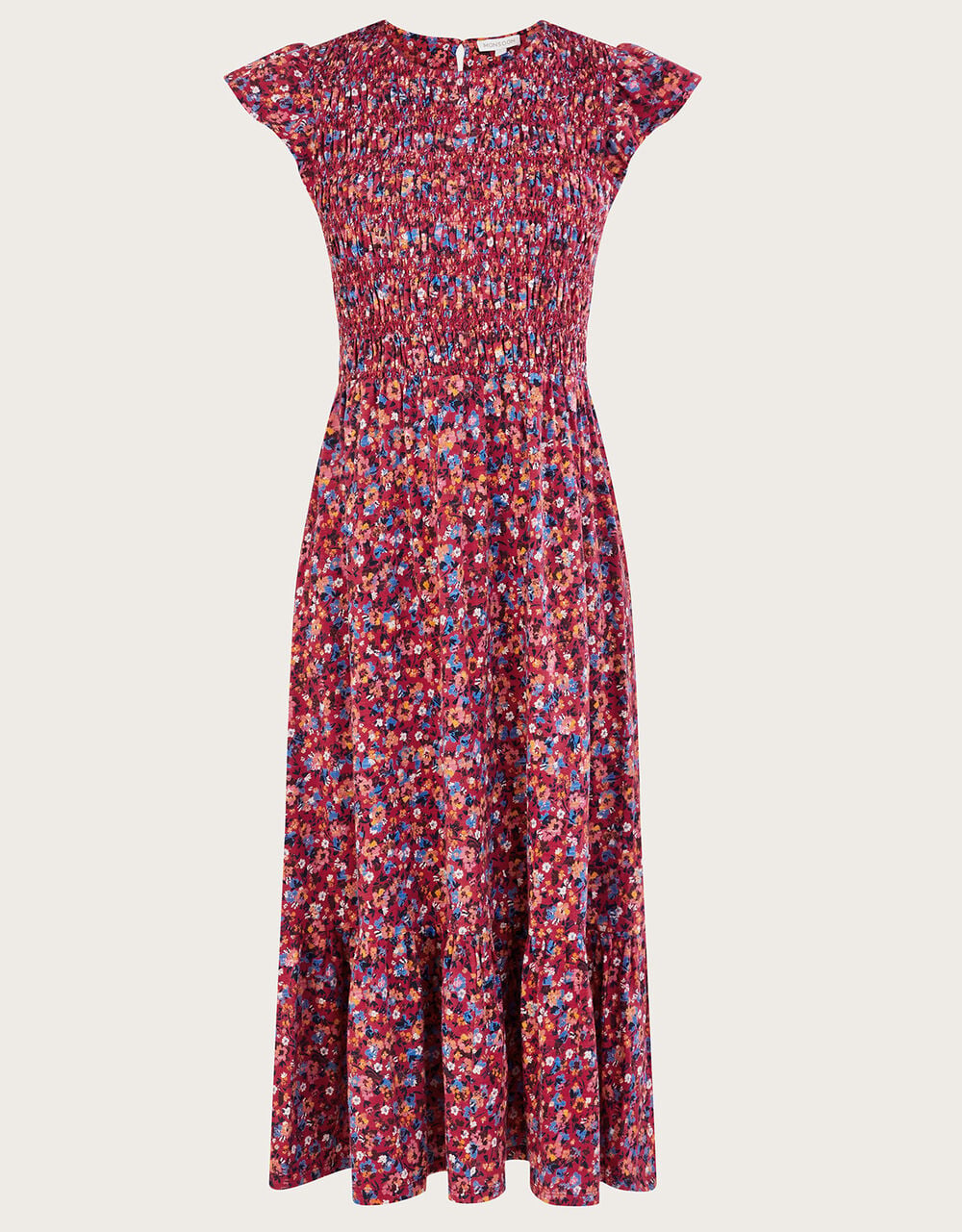 Long Sleeved Organic Cotton Jersey Dress Syrah Red