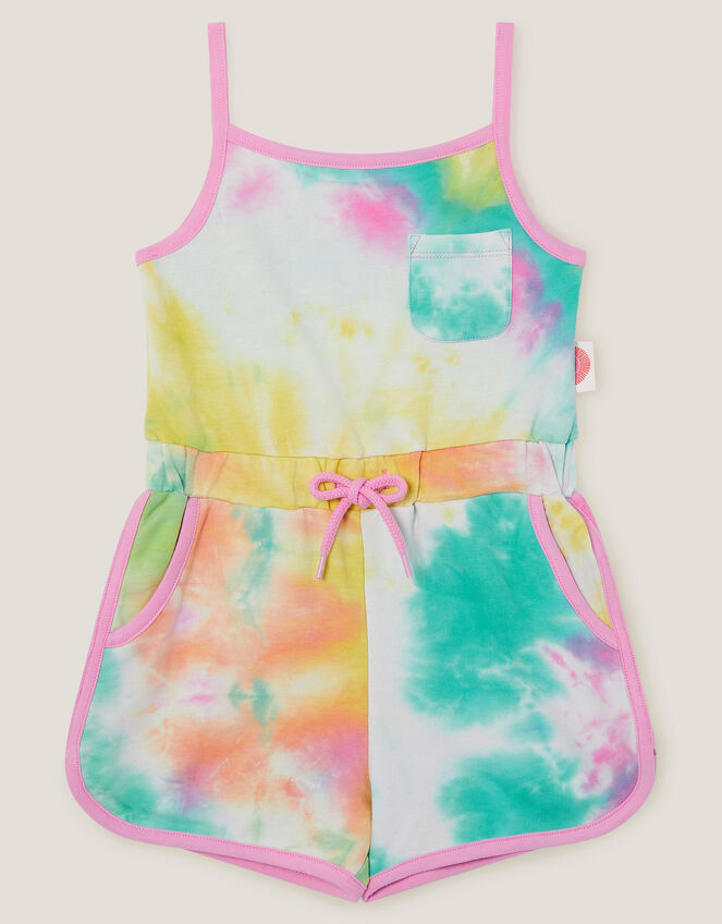 Tie-Dye Strappy Playsuit, Multi (MULTI), large