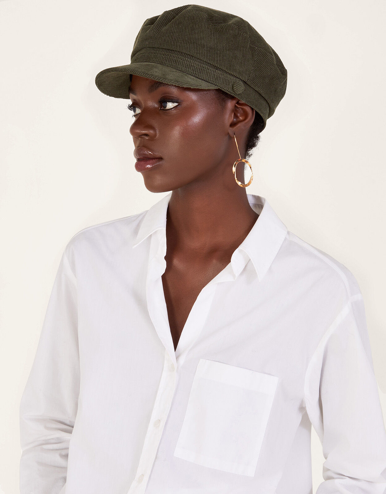 Corduroy baker boy cap cheap