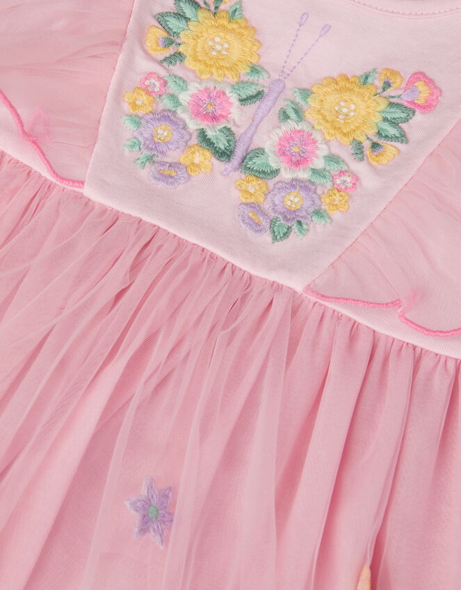 Baby Butterfly Tulle Jersey Dress, Pink (PINK), large