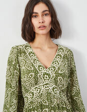 East Ashley Batik Maxi Dress, Green (GREEN), large