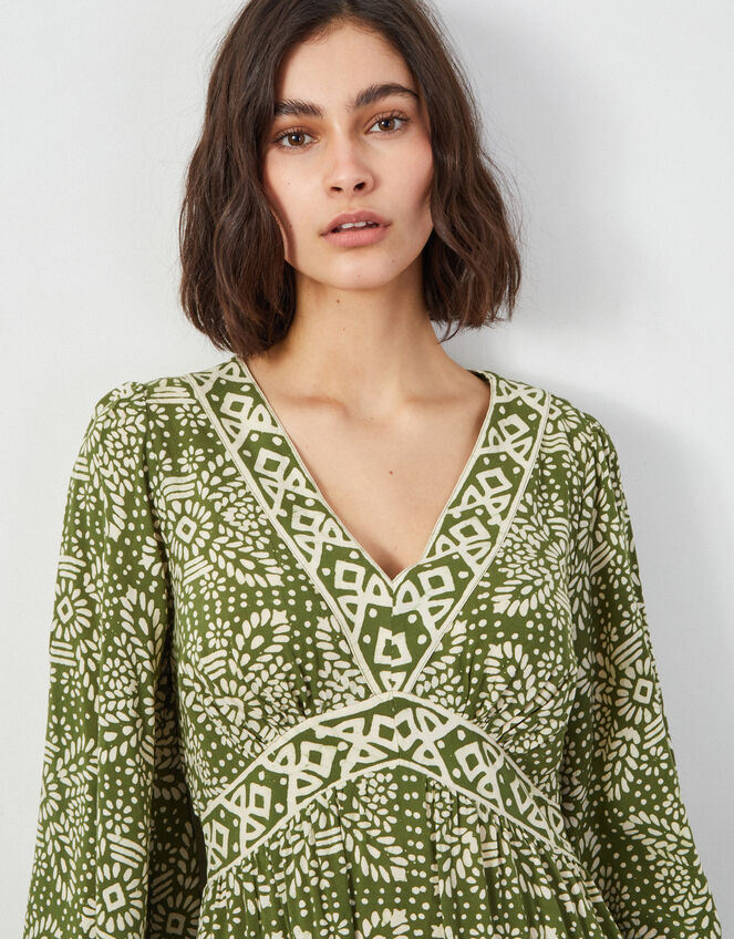 East Ashley Batik Maxi Dress, Green (GREEN), large
