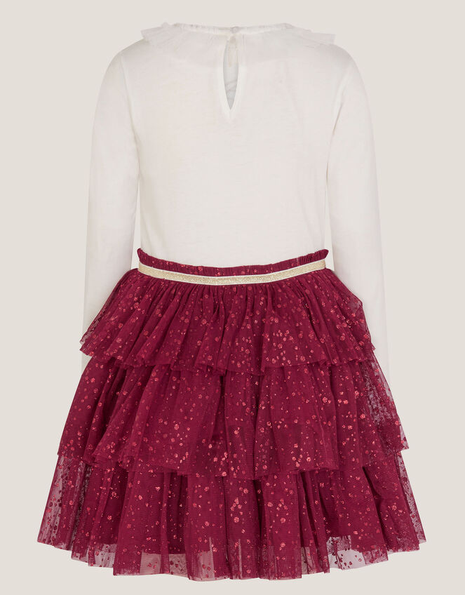 Christmas Tree Tulle Disco Dress, Red (RED), large