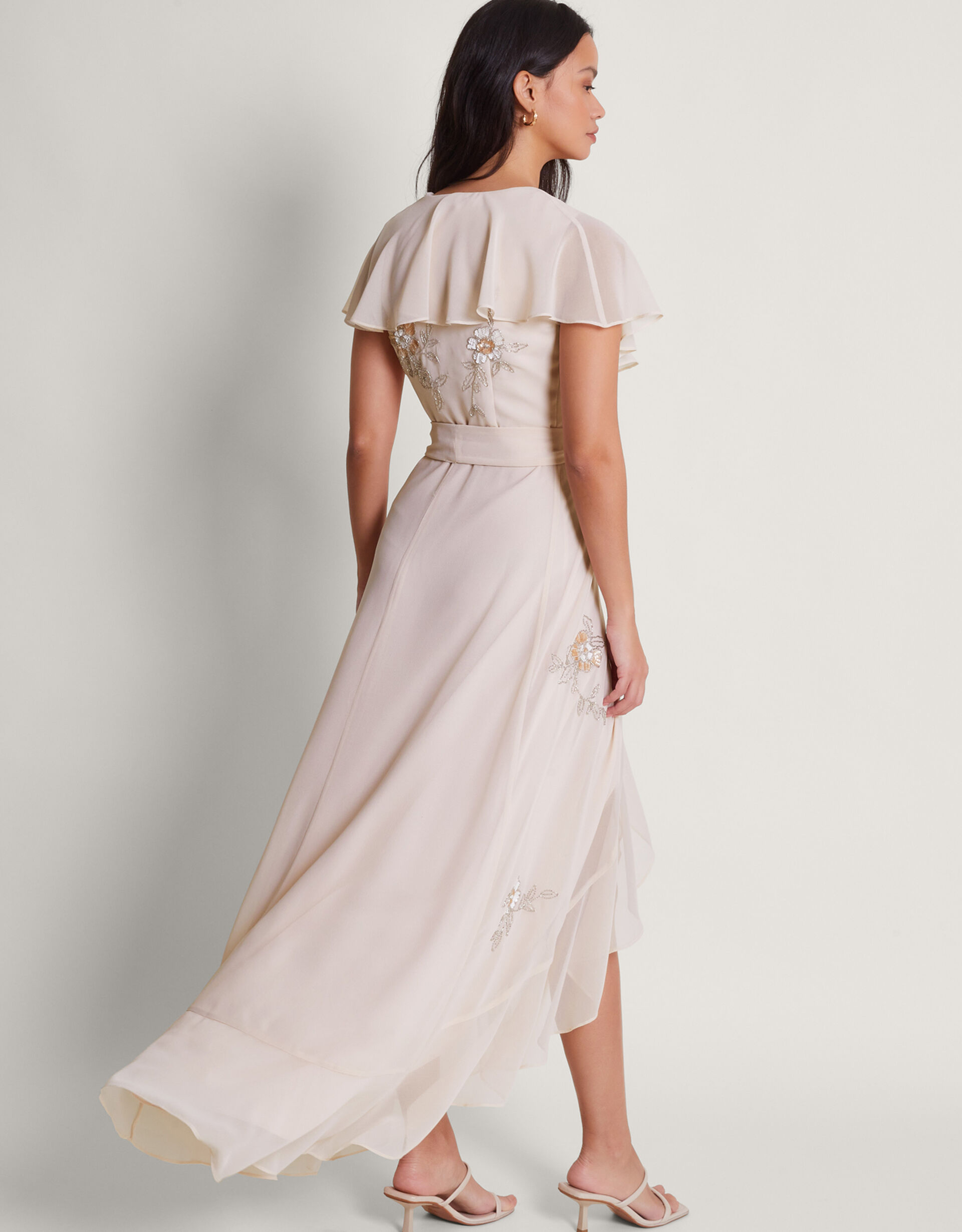 EMBELLISHED WRAP DRESS