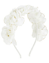 Honey Pearl Shimmer Flower Headband, , large
