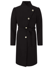Ruby Long Coat, Black (BLACK), large