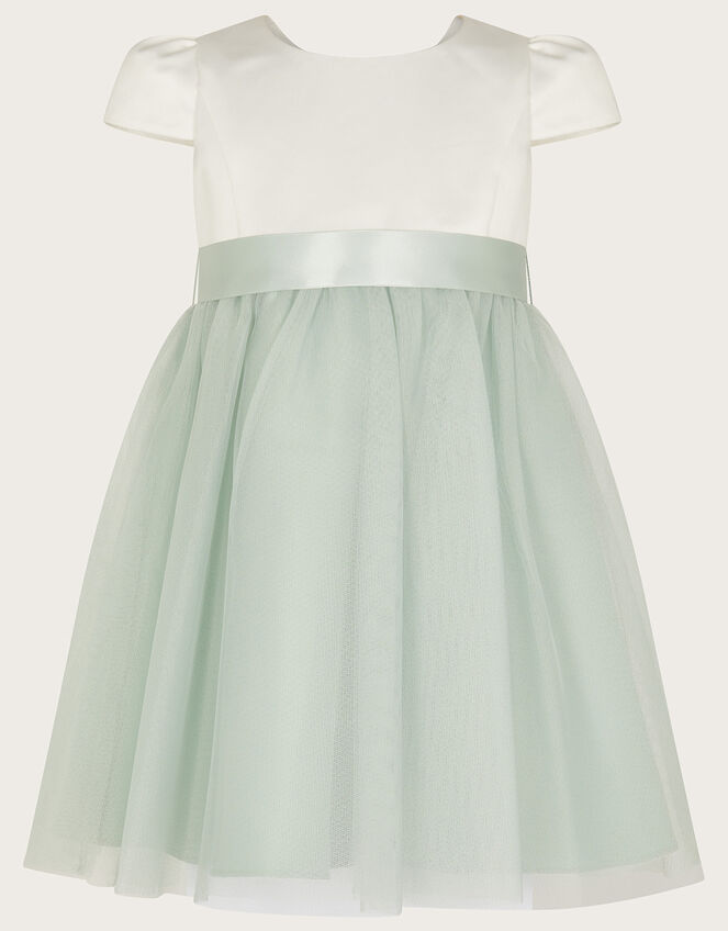 Baby Girl Mid-Season Dress In Sweet Little Girl Print Green Color main image 0