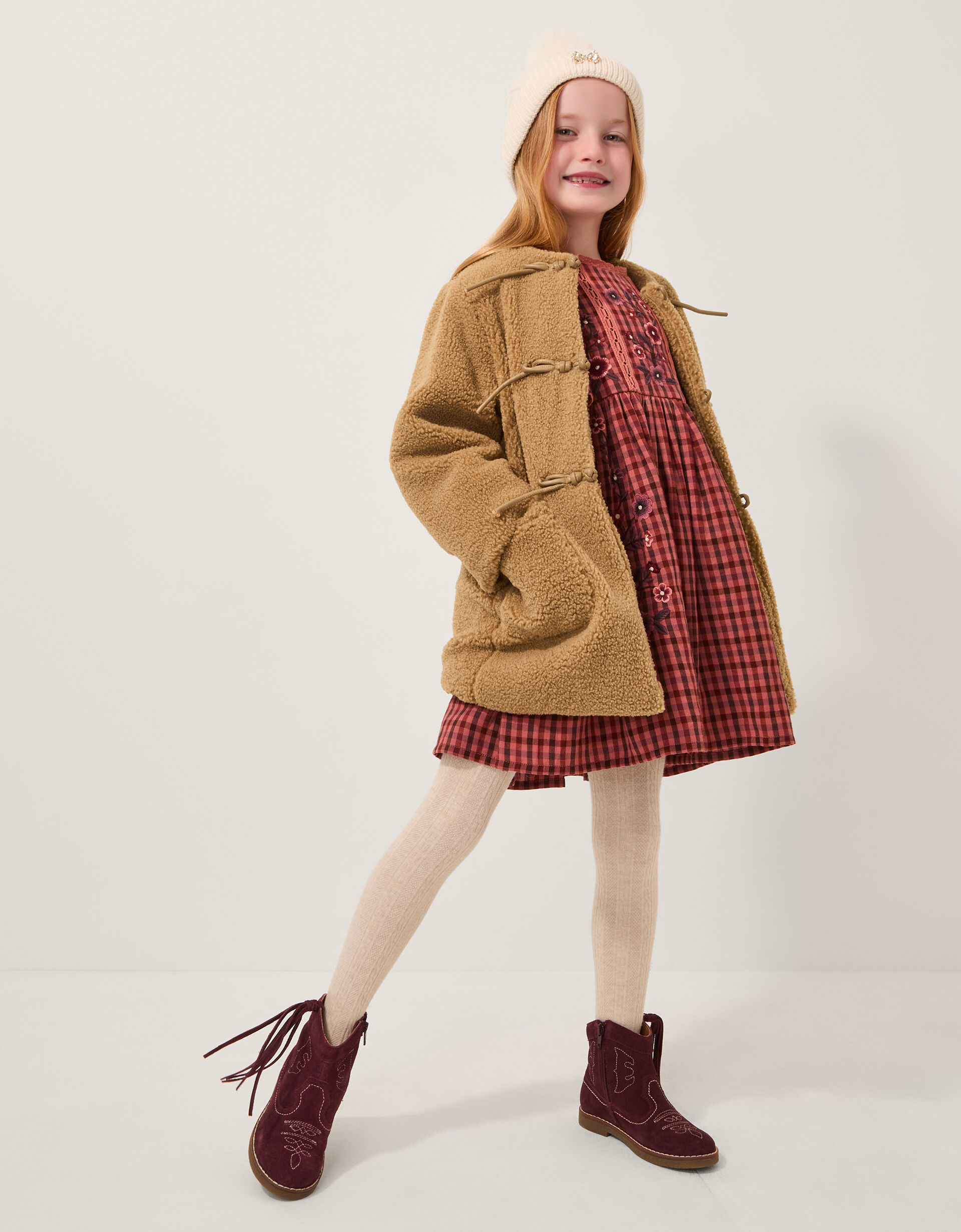 Borg Duffle Coat Camel