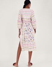 Embroidered Print Dress in LENZING™ ECOVERO™, Ivory (IVORY), large