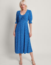 Liza Spot Jersey Dress, Blue (BLUE), large