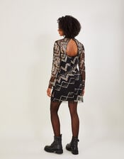 Finnley Embellished Tunic Dress, Black (BLACK), large