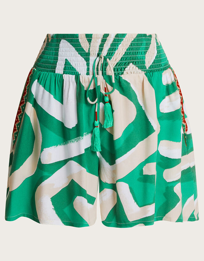 Posy Print Shorts, Green (GREEN), large