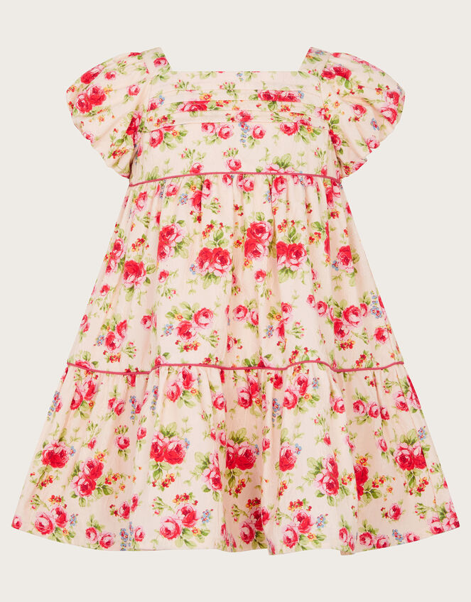 Baby Rosanna Jacquard Floral Dress, Ivory (IVORY), large