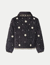 East Embroidered Quilted Jacket, Black (BLACK), large