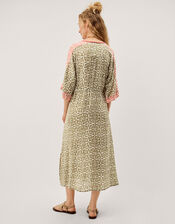 Elma Print Midi Beach Dress, Green (KHAKI), large