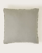Quilted Velvet Cushion, Grey (GREY), large
