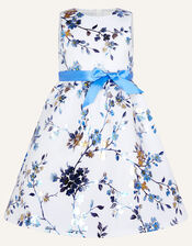 Floral Foil Print Scuba Dress, Multi (MULTI), large