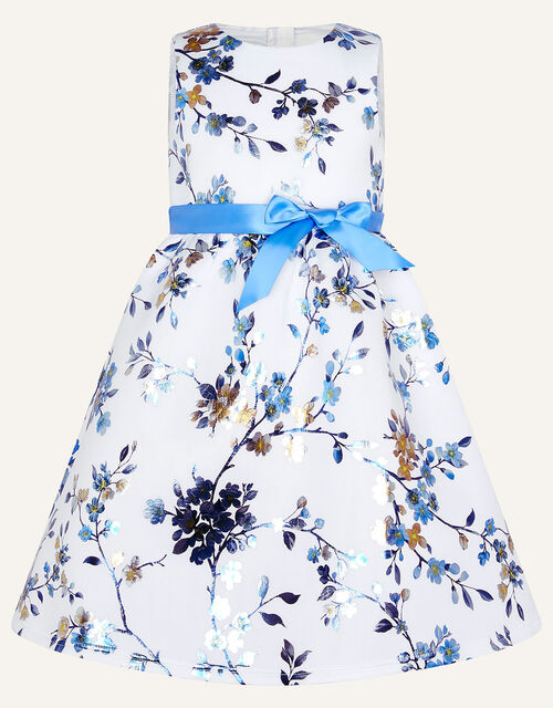 Floral Foil Print Scuba Dress, Multi (MULTI), large