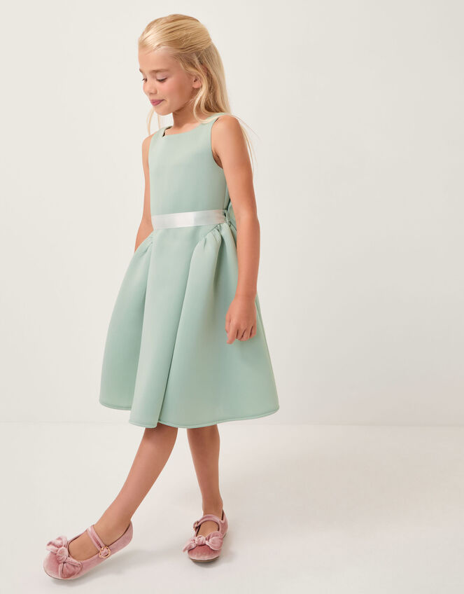 Molly Scuba Bridesmaid Dress, Green (SAGE), large