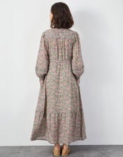 East Leona Ditsy Print Maxi Dress, Green (GREEN), large