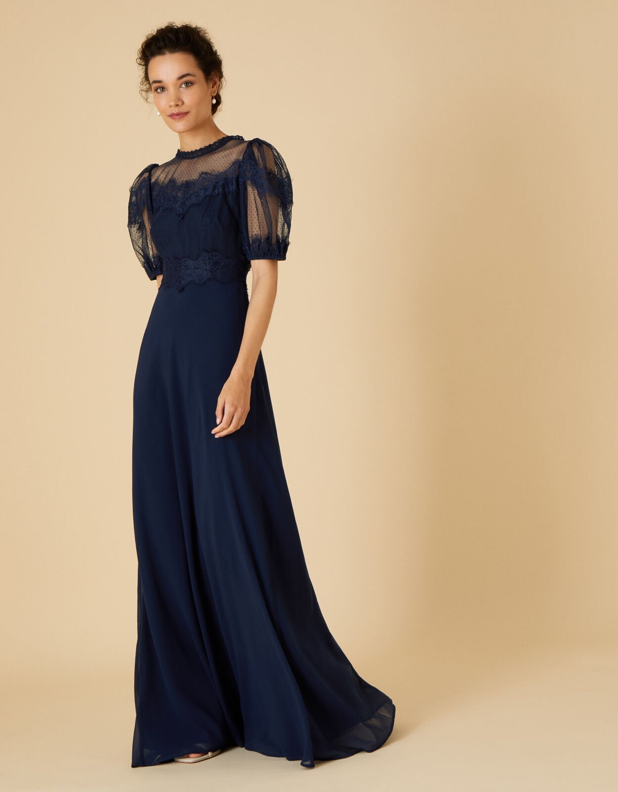 long sleeve navy maxi dress uk