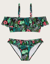 Palm Print Frill Bikini Set, Multi (MULTI), large