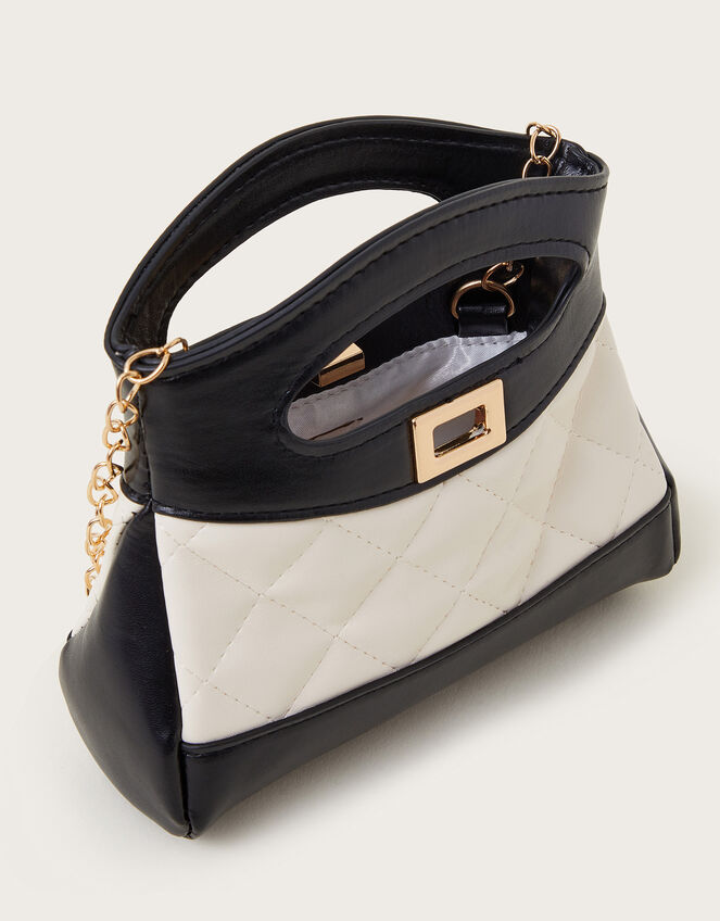 Monochrome Quilted Mini Bag, , large