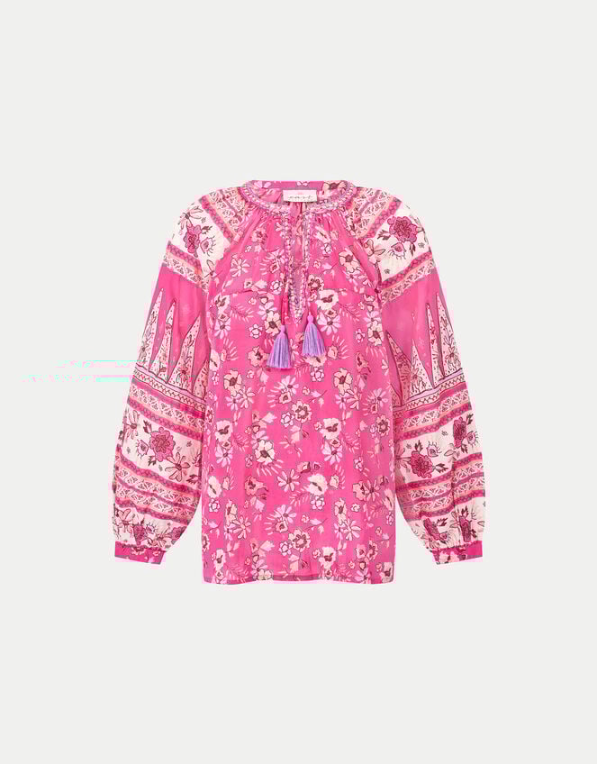 East Clementine Embroidered Floral Blouse, Pink (PINK), large