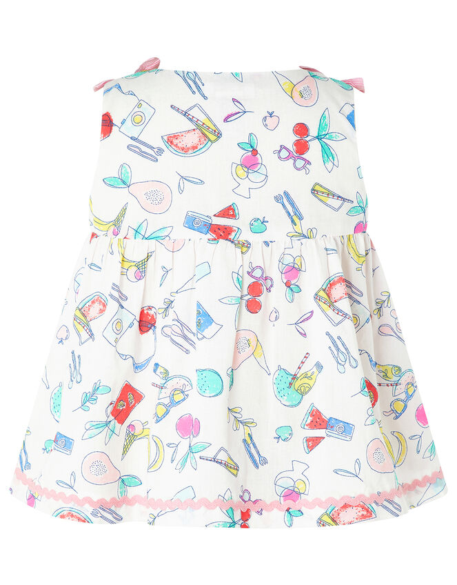 Baby Fleur Tunic and Shorts Set in Pure Cotton, Ivory (IVORY), large