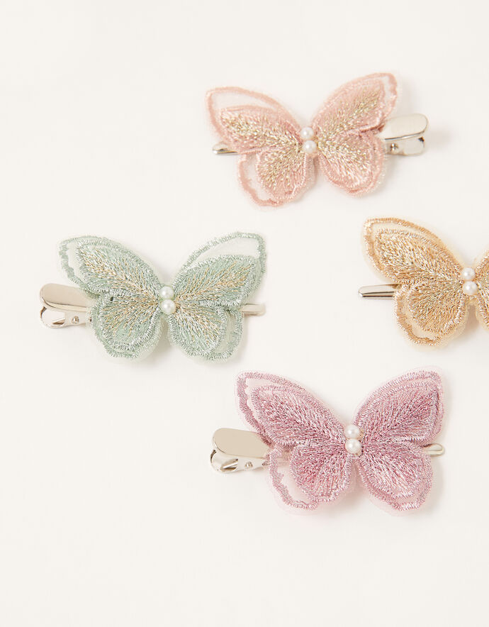 Rainbow Butterfly Hair Clips