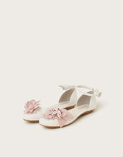 Two-Tone Ballerina Flats, Pink (PINK), large