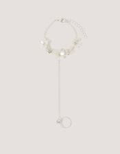 Flower Butterfly Ring & Hand Chain, , large