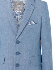 Nathan Chambray Blazer, Blue (BLUE), large