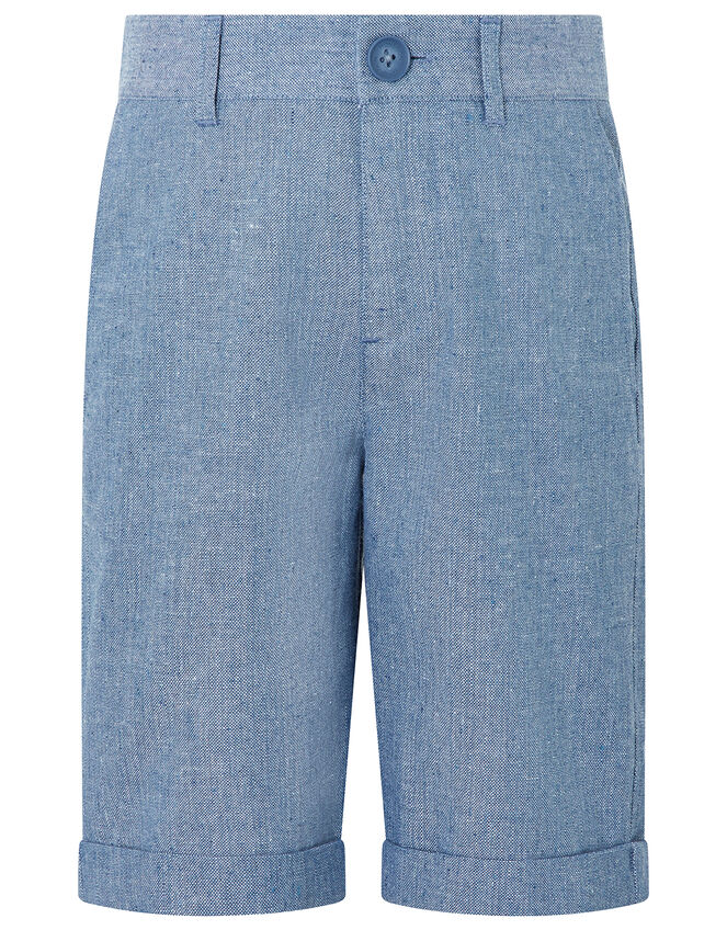 Nathan Linen Shorts, Blue (BLUE), large