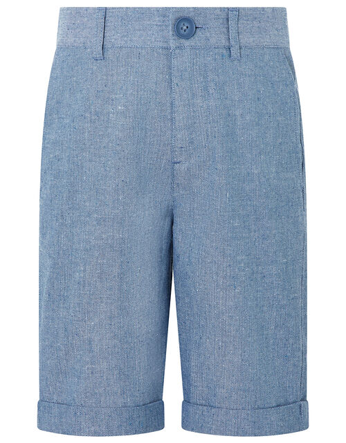Nathan Linen Shorts, Blue (BLUE), large