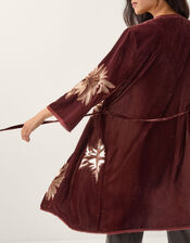 Jaz Embroidered Velvet Kimono, Copper (COPPER), large