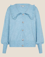 Cosy Collar Cardigan, Blue (BLUE), large