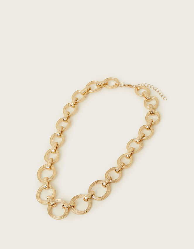 Hammered Link Necklace, , large