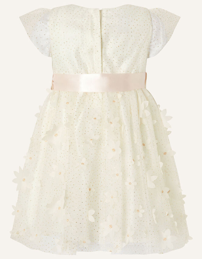 Baby Sweet Petal Flower Dress, Ivory (IVORY), large