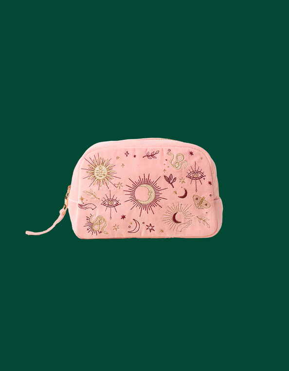 Elizabeth Scarlett Boho Mysticism Velvet Make Up Bag, , large