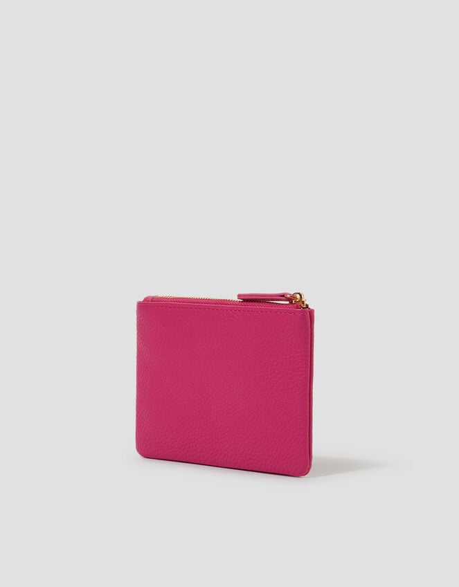 Faux Leather Coin Purse, Pink (PINK), large