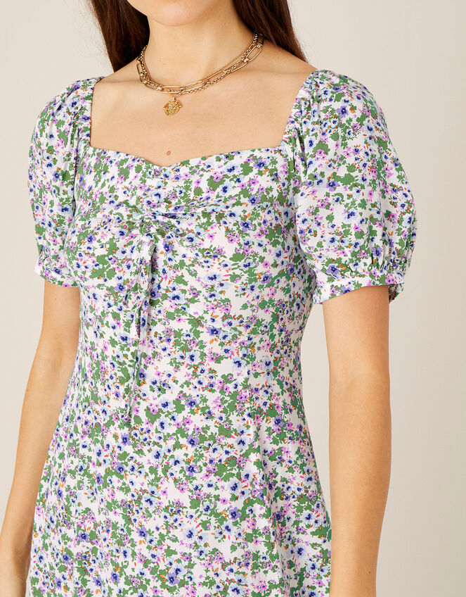Ditsy Sweetheart Dress with Sustainable Viscose , Ivory (IVORY), large